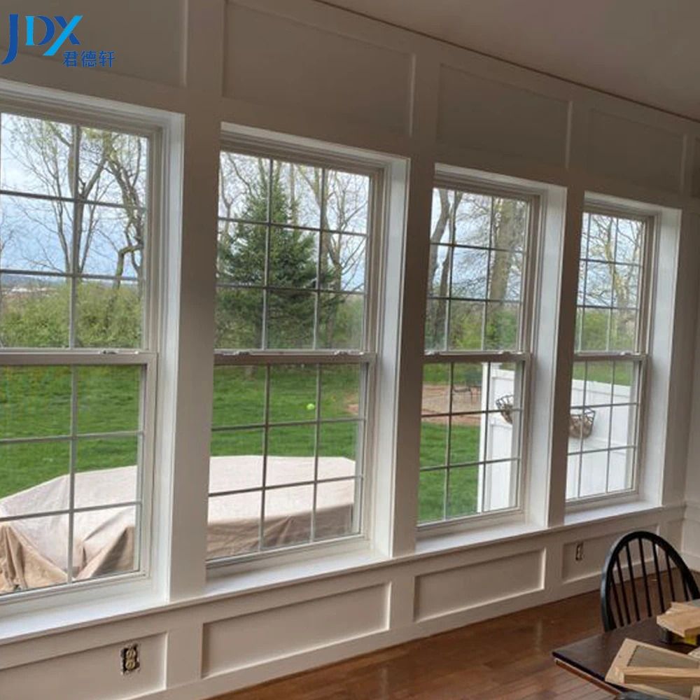 American Style Sash Vinyl Pvc Sliding Single Hung Window Price Vinyl Double Hung Window