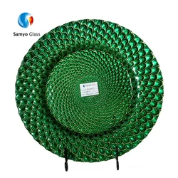 breakfast phoenix feathers black green charger plates