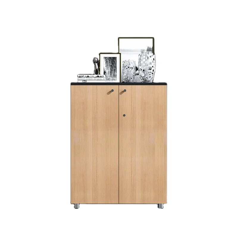 LANRAN E1 Low 800mm  Wood Book Storage Cabinet With Doors Home Office Furniture