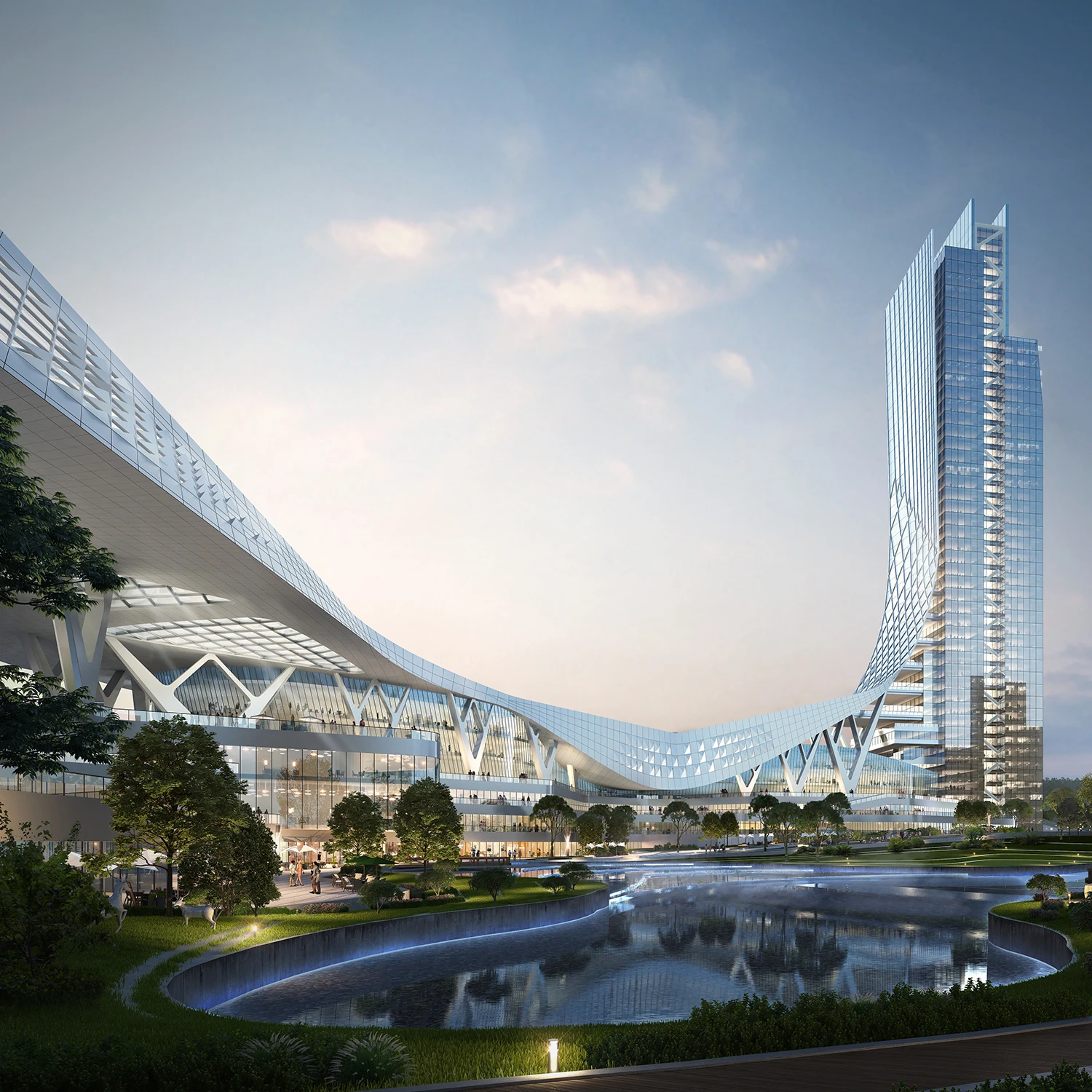 
Professional Real Estate Rendering Company Night Render Architecture 