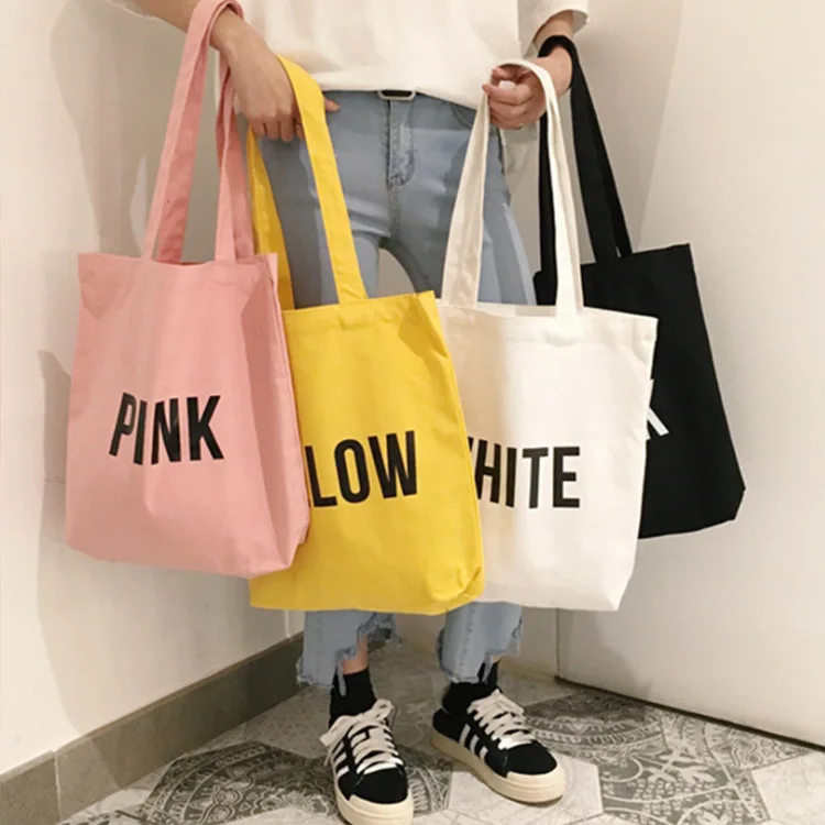 Wholesale Custom Printed And Logo Eco Friendly Recycle Plain Organic Eco Canvas Reusable Women Tote Cotton Bag