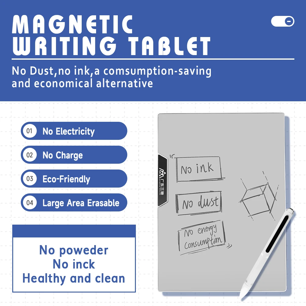 2024 New 12-Inch Portable Electronic Writing Pad LCD Drawing Tablet for School Office or Home Magnetic Memo Pad Gift