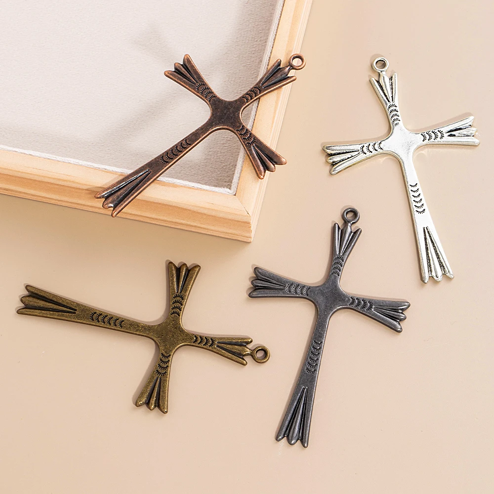 Cheap One Hole Alloy Rosary Cross Italy Cross Religious Alloy Cross Crucifix Special Offer