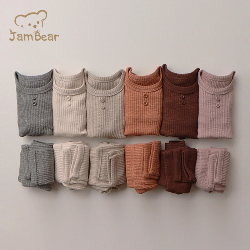 Детские пижамы в рубчик kint детские Детская одежда для дома из органического хлопка сна малышей домашняя детская