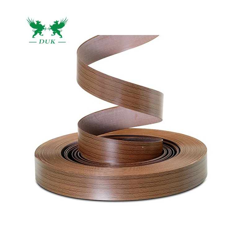 Decorative Edge Banding Tape Flexible Wood Grain/Solid Color PVC/ABS Door Edge Band