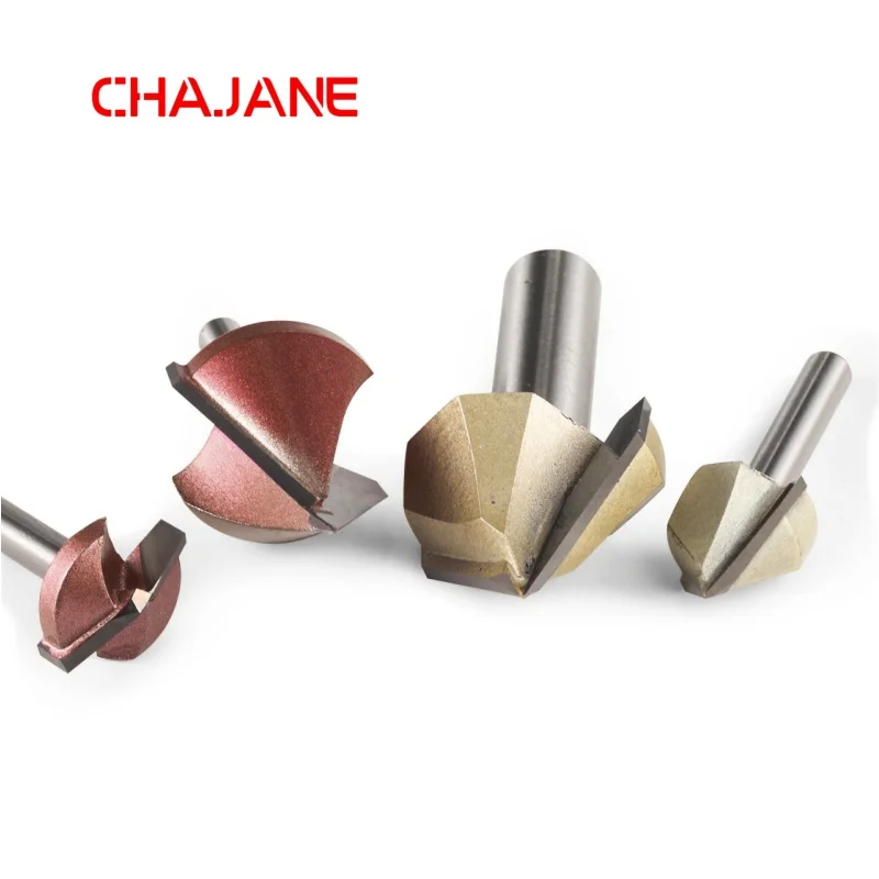 90 Degrees V-type Woodworking Milling Cutter Carbide CNC Router Bit V Groove for Wood MDF Cutting Slotting Engraving