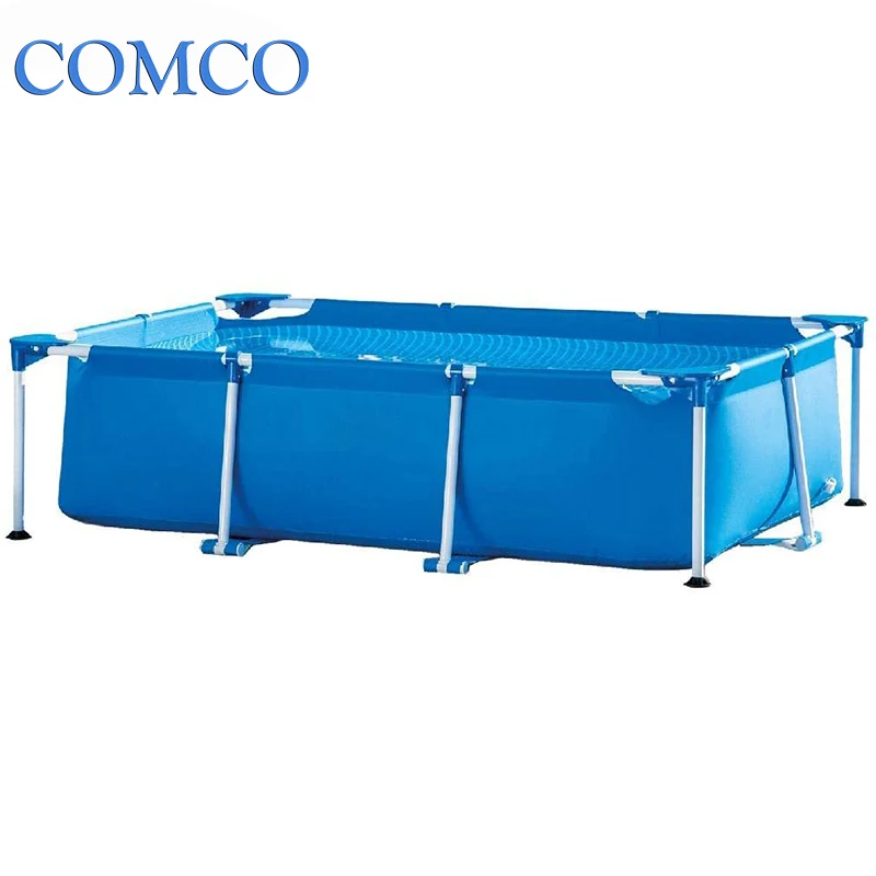 Easy Assemble Rectangular Frame Pool Outdoor Backyard Above Ground Frame Swimming Pool
