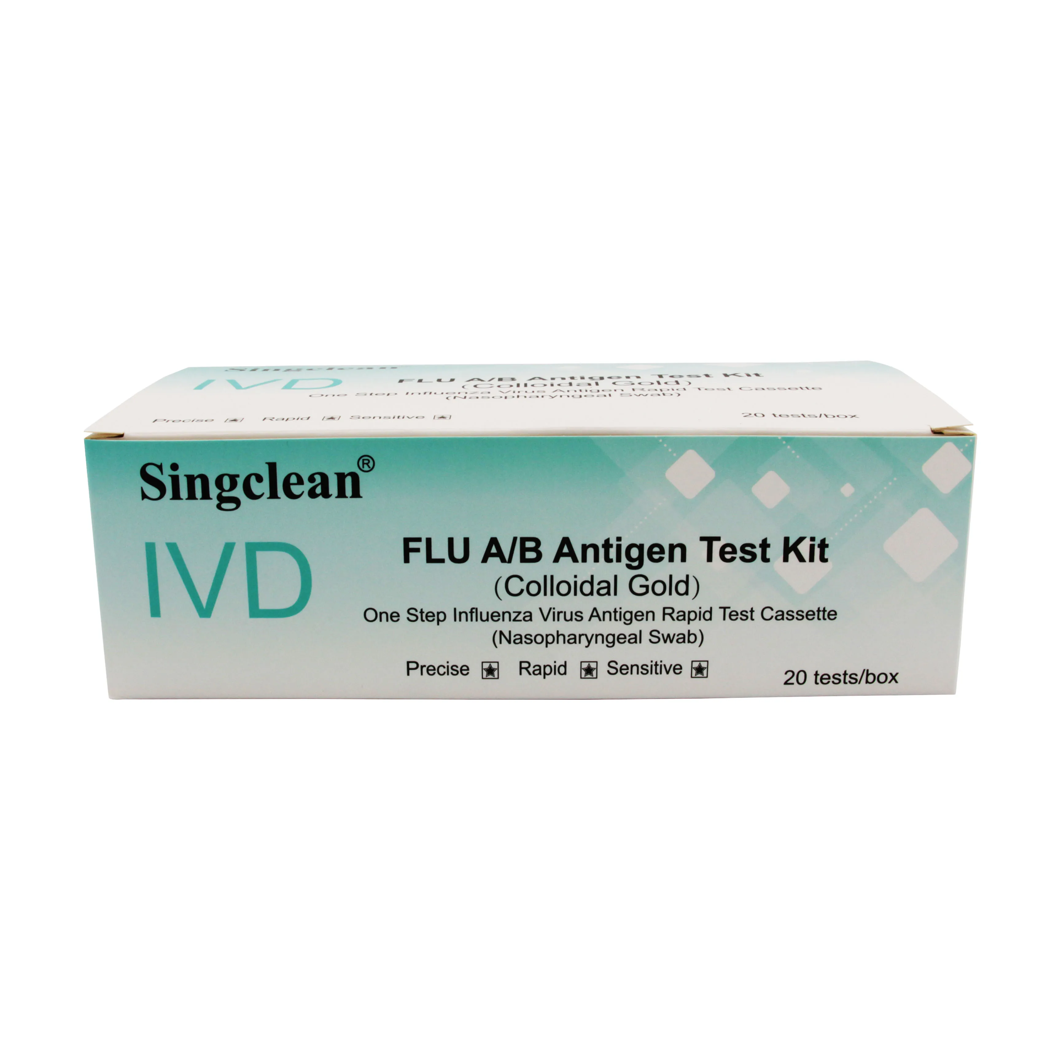 Hot Sale Singclean flu a and flu b test kit nasopharyngeal swab