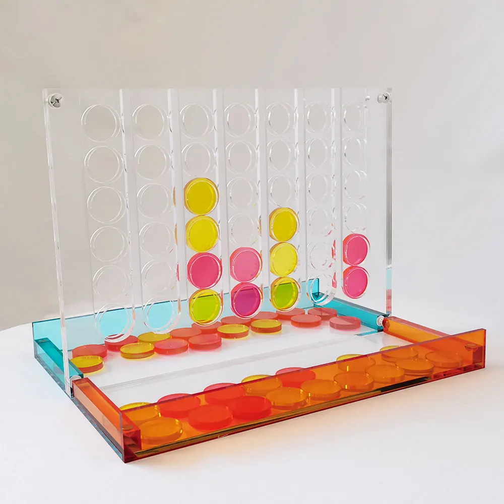 Пользовательский дизайн акриловая настольная игра различные цвета Lucite 4 in a Row
