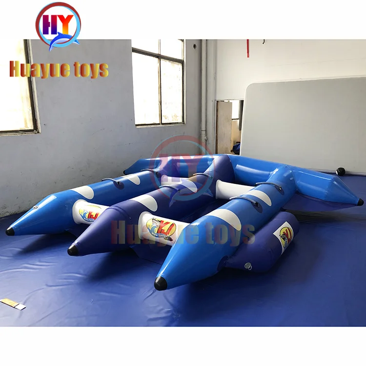 HUAYUE Best Price Hot Sale PVC Inflatable Customized Interaction Adult Towable Water Ski Tube Sport Game Flying Fish Banana Boat