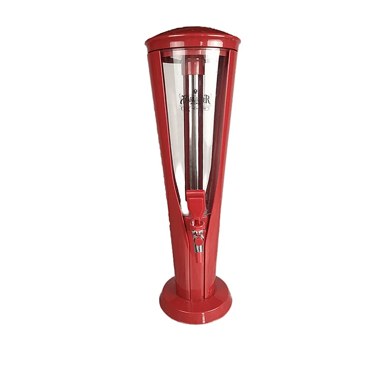 Premium quality beer dispenser 3 liters beverage beer tower with ice tube drink dispensers