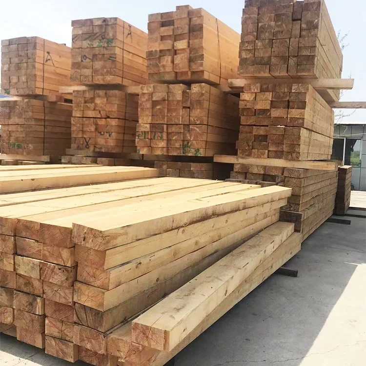 Cheap Price Pine Wood Building Material Customized Pine Timber Lumber Railway Wooden Sleeper