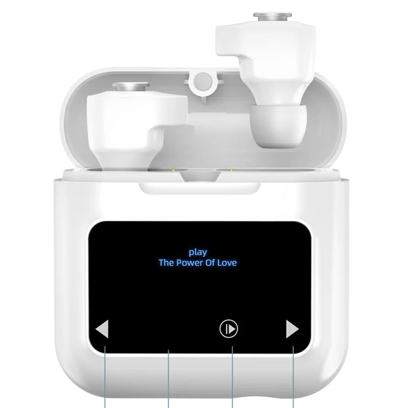 2 In 1 TF Memory Card Pocket MP3 Player Auto Connect Hifi Sound Super Bass Voice Assistant BT 5.0 TWS Earbuds Wireless Earphone