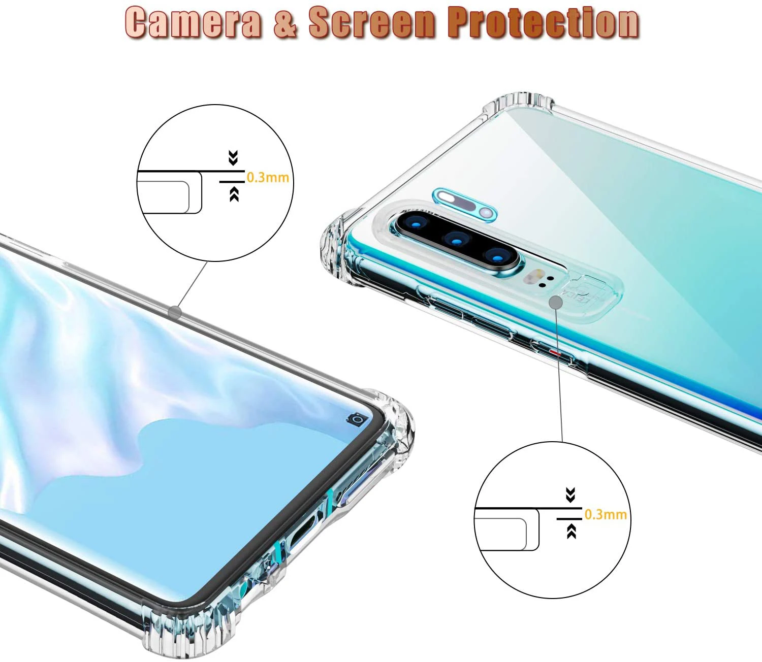 Shockproof Clear Transparent Silicone Phone Case For Huawei Honor P20 P30 Mate 20 X Lite Pro Transparent Protection Back Case