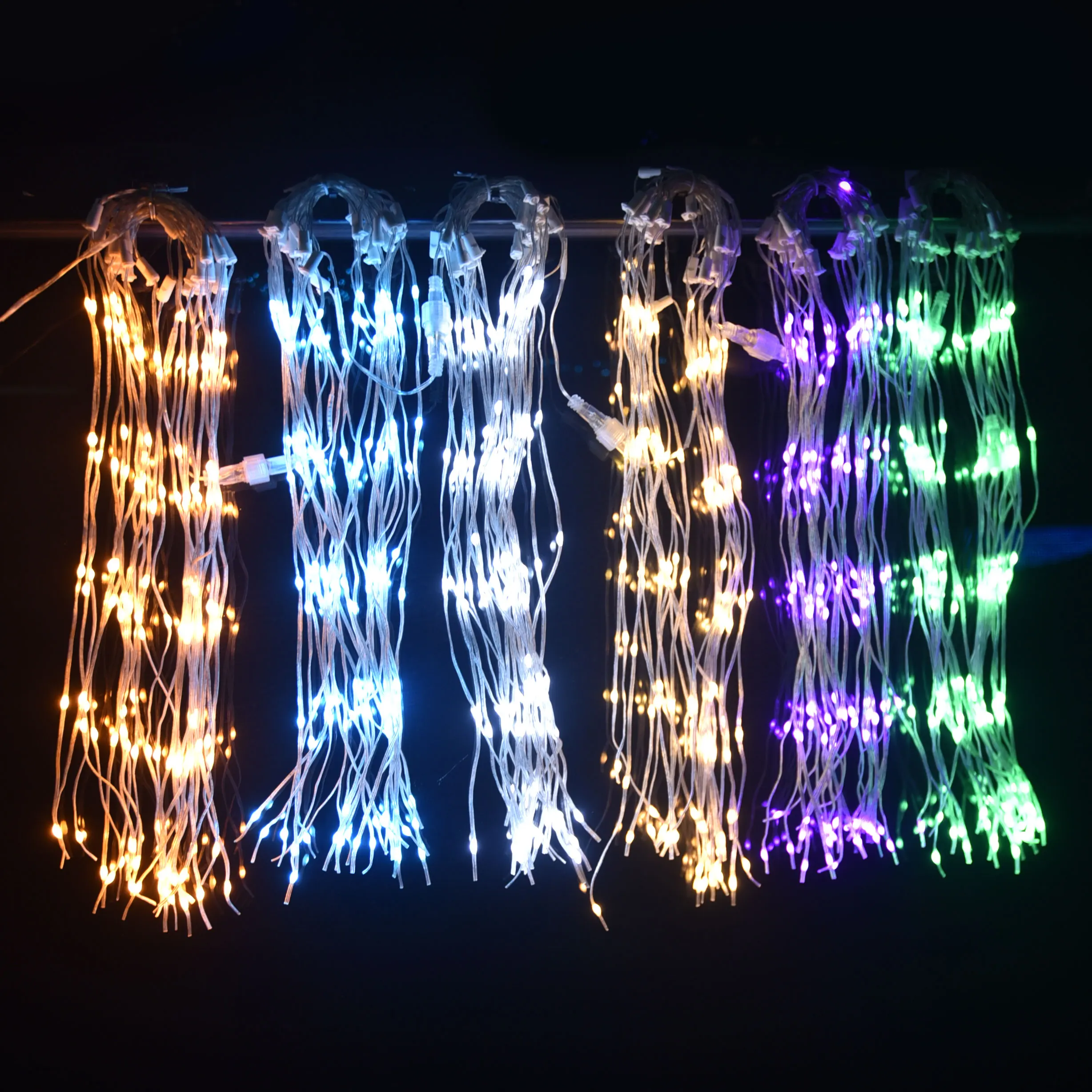 24V 5M Christmas Lights Outdoor Decoration Droop 0.5m Led Curtain Icicle String Lights Garden Street Eaves Garland Fairy Light