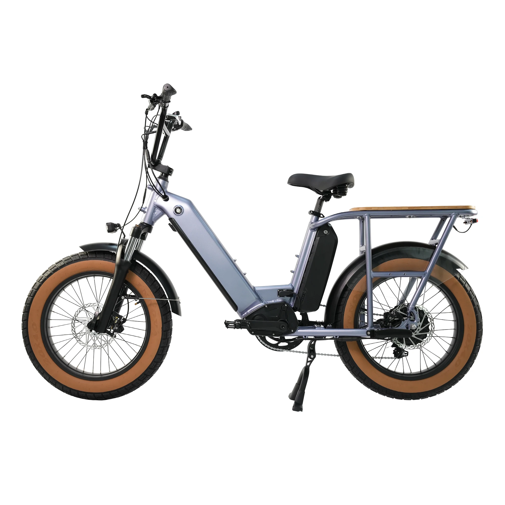 Greenpedel Hybrid Electric Bicycle 750W Electric Fatbike Mountain Fat Tire E Bike With Full Suspension