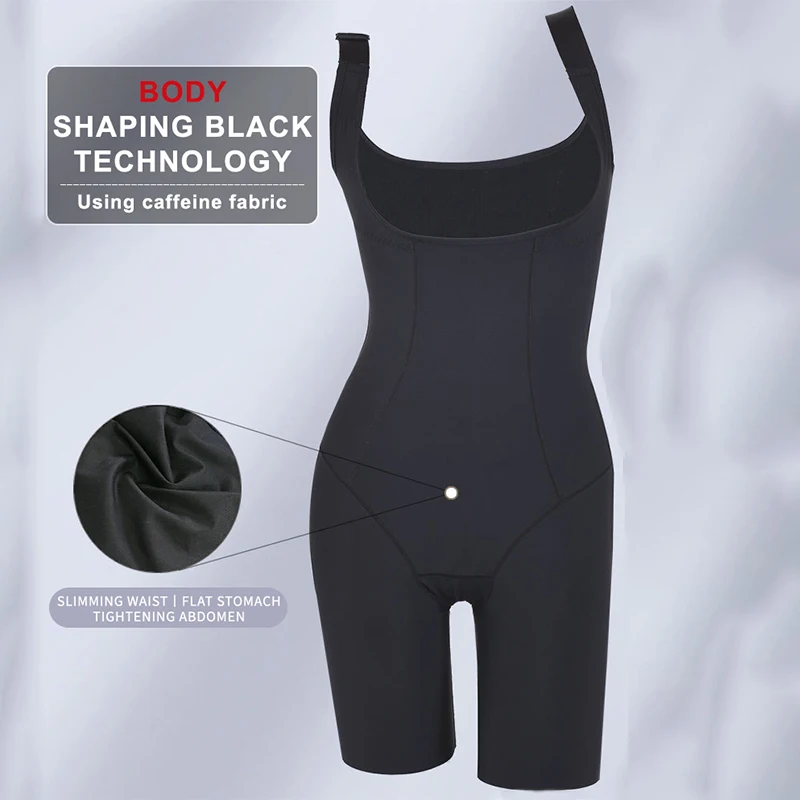 New Arrival One-piece slimming body suit Caffeine Shaper open crotch jumpsuit Lift the hip Thin legs woman shapewear