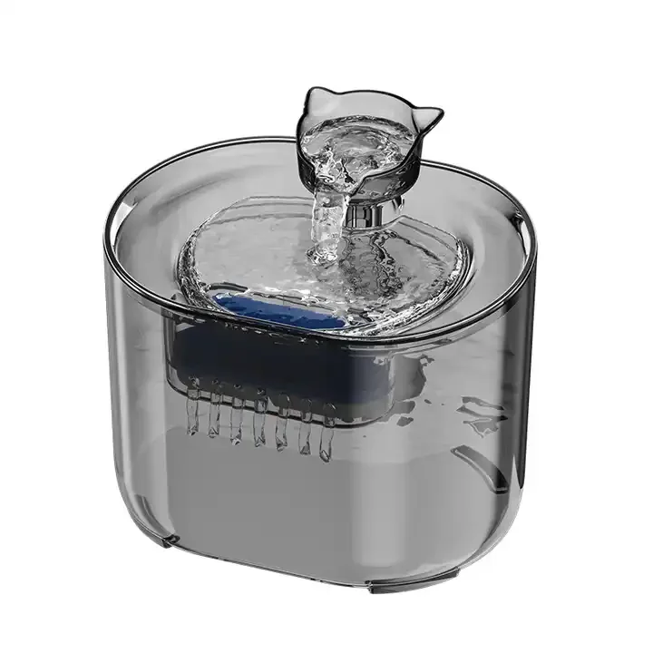 2024 2.2L transparent pet water dispenser auto drinker for cats with recirculate filtring
