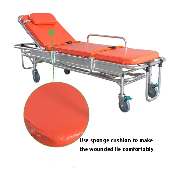 Emergency Folding Ambulance stretcher Mobile stretcher bed Outdoor transfer stretcher