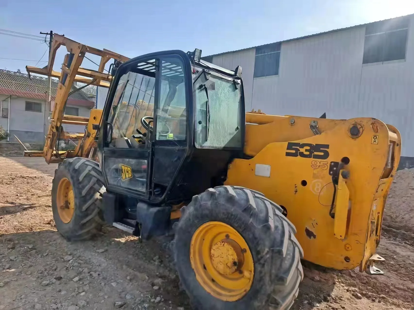 Многофункциональный использованный телескопический погрузчик JCB 535-95 с высокой рабочей эффективностью оригинальный 9 5 М Jcb 3.5Ton вилочный