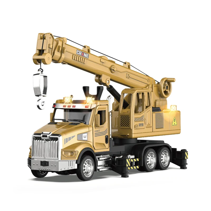 Детский мини-литой модель маленький строительный грузовик автокран игрушечный ствол с когтями для 5-летних строительных наборов