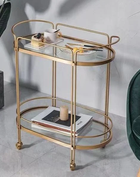 Tempered clear black tea glass gold silver wine food catering drinks Hot Selling China Vintage Hotel Trolley Luggage Cart