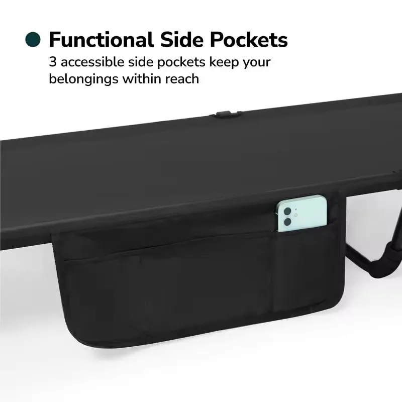 Wholesale Aluminum Outdoor Oxford Sleeping Camping Bed Foldable Adjustable Folding Cot Camping Bed