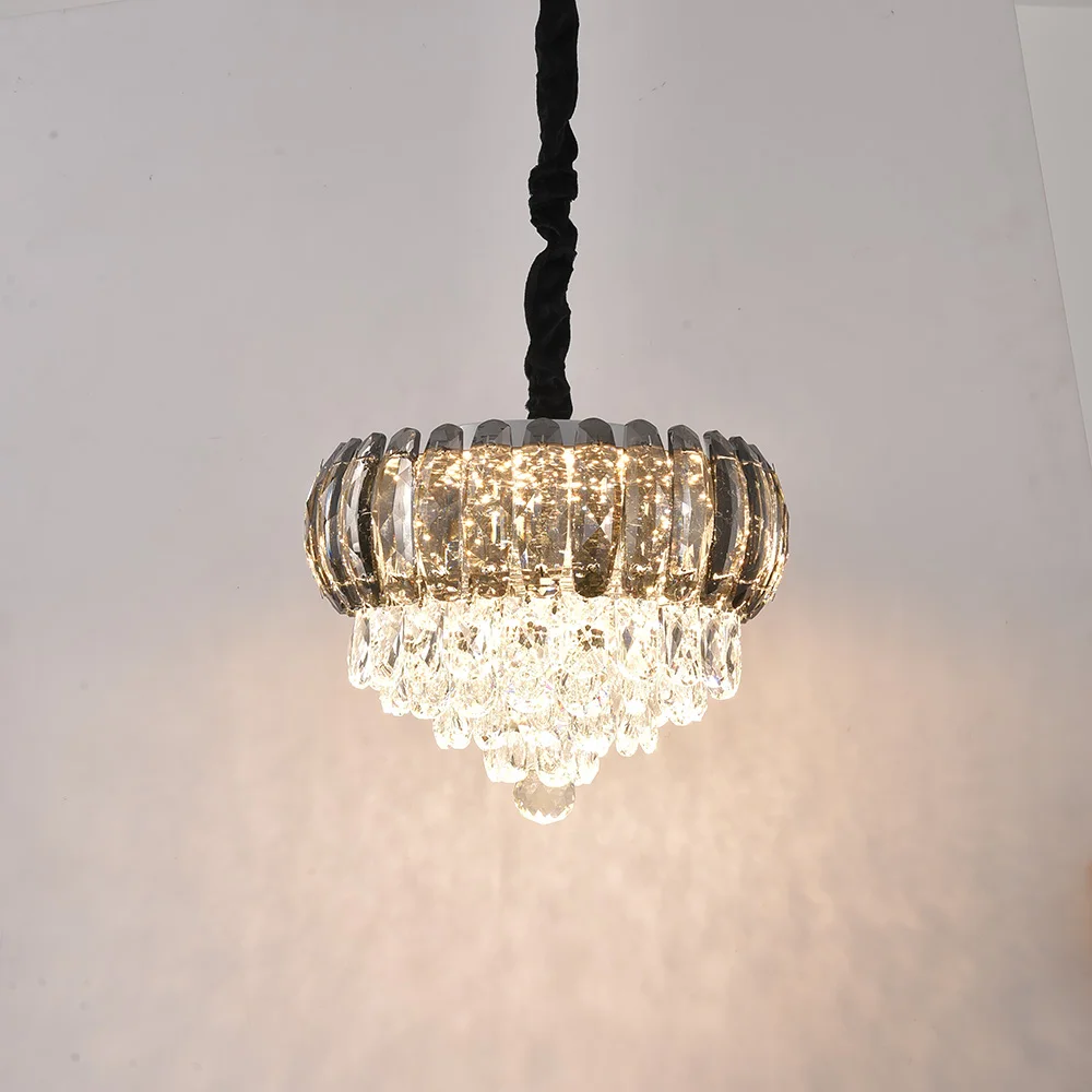 modern  hanging crystal chandelier  luxury Chinese crystal decorative chandelier for bedroom living room