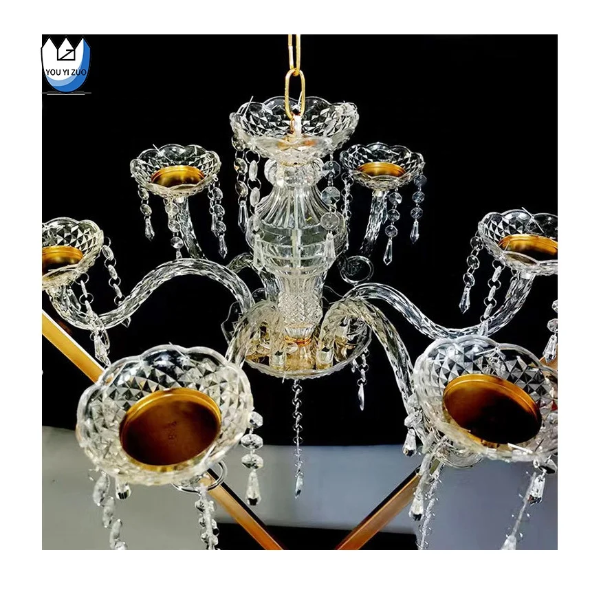 YYZ 6 Heads 124CM  Modern New Design Iron Chandelier Candlestick  Luxury Candelabra Centerpieces Gold Metal Creative Candelabrum