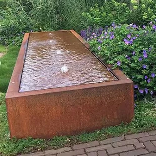 Современный Corten стальной Садовый пруд сад фонтан особенность воды