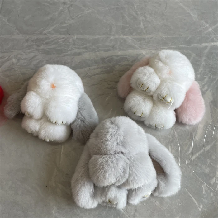 Custom Pendant Natural Fur Keychain Toys