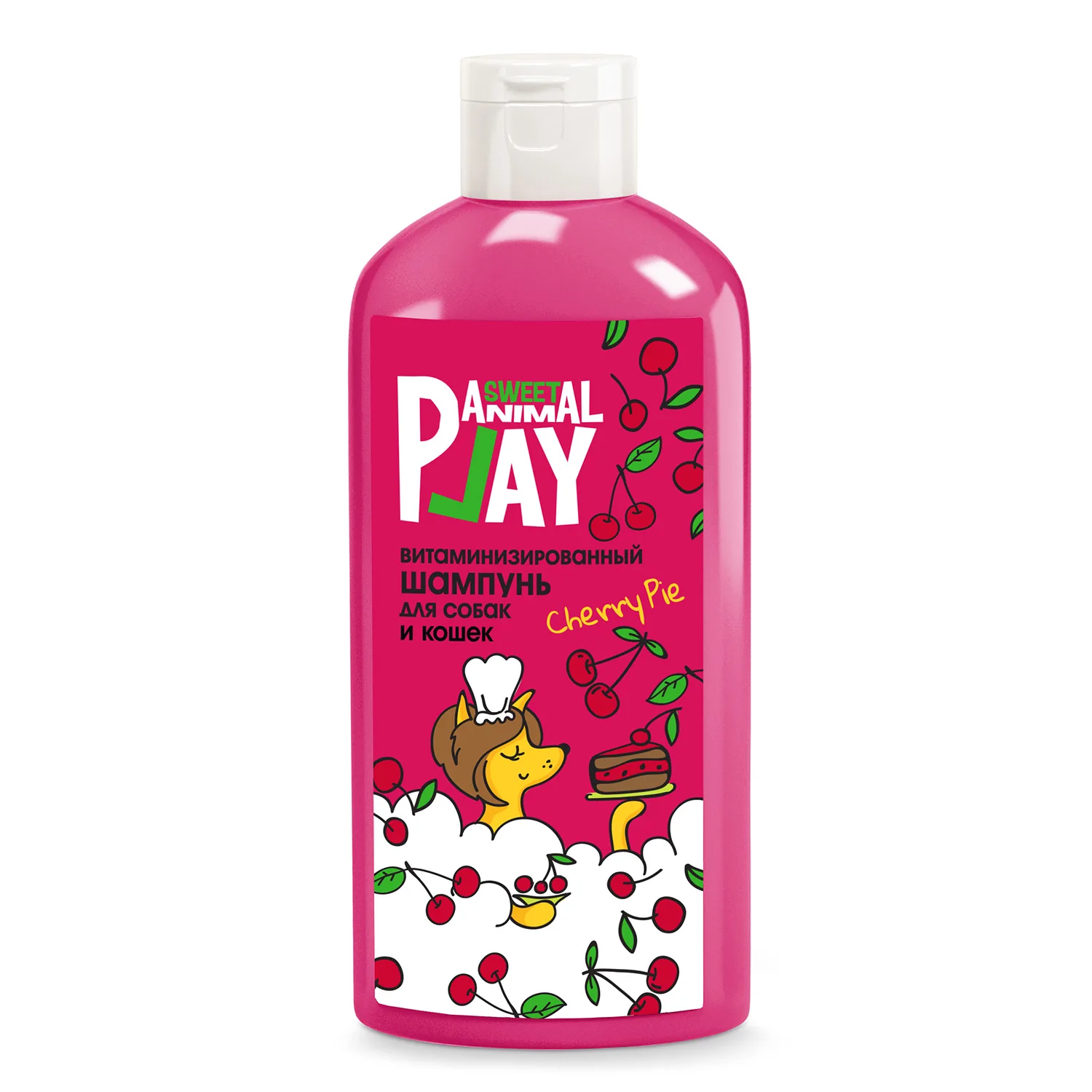 Animal Play Sweet Vitaminized Shampoo Cherry Pie 300ml deep cleansing smoothing grooming pet shampoo