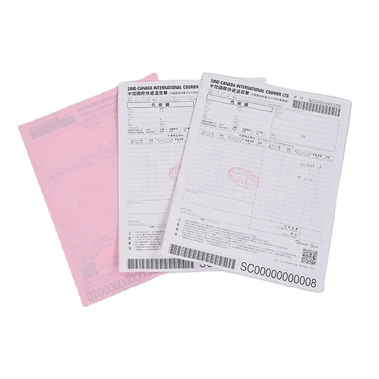 Customize Factory OEM 3 Ply Carbonless Paper Dhl Air Waybill Carbonless Printer Paper