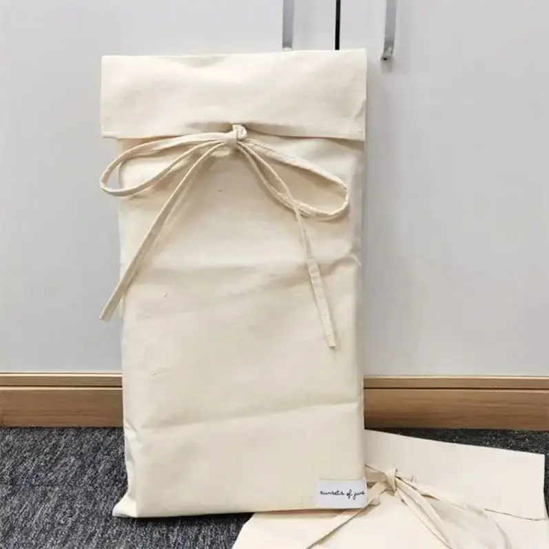 Custom flap cotton fabric envelope gift packaging bags