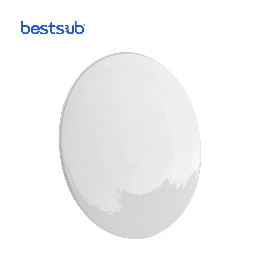 BestSub Wholesale Custom Sublimation Flat Round Ceramic Plate
