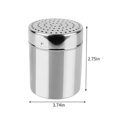 Stainless Steel Spice Shaker Seasoning Dispenser Spice Bottles With Wide Holes Rotating Lid