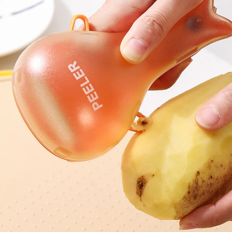 New peeling knife cute fruit planer knife multi purpose peeling artifact with box storage type scraper