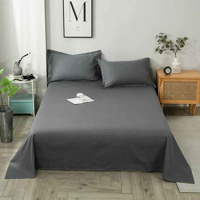 Cotton bed sheet three-piece set of solid color bed sheet hostel students unit dormitory spot wholesale