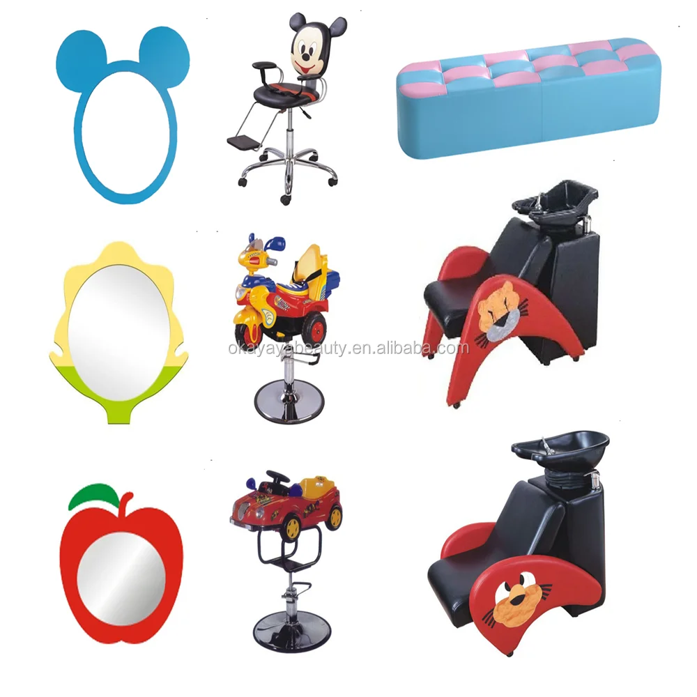 Barber Shop Equipment Kid Saloon Furniture Package Cute Salon Chair Hair Wash Sink Kids for