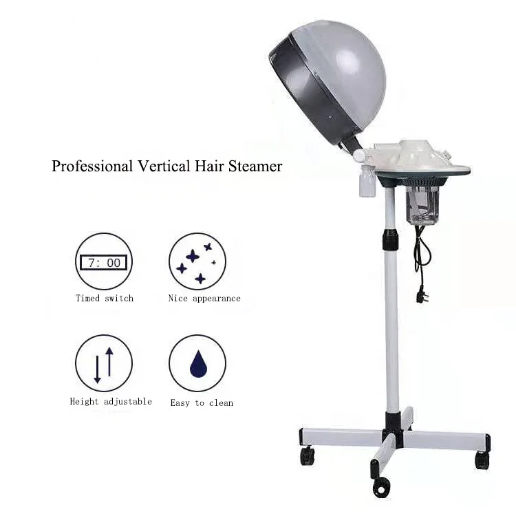 
China Manufacturer Cheap Prices Professional Salon Hair Steamer Machine with Rolling Stand Base For Sale 