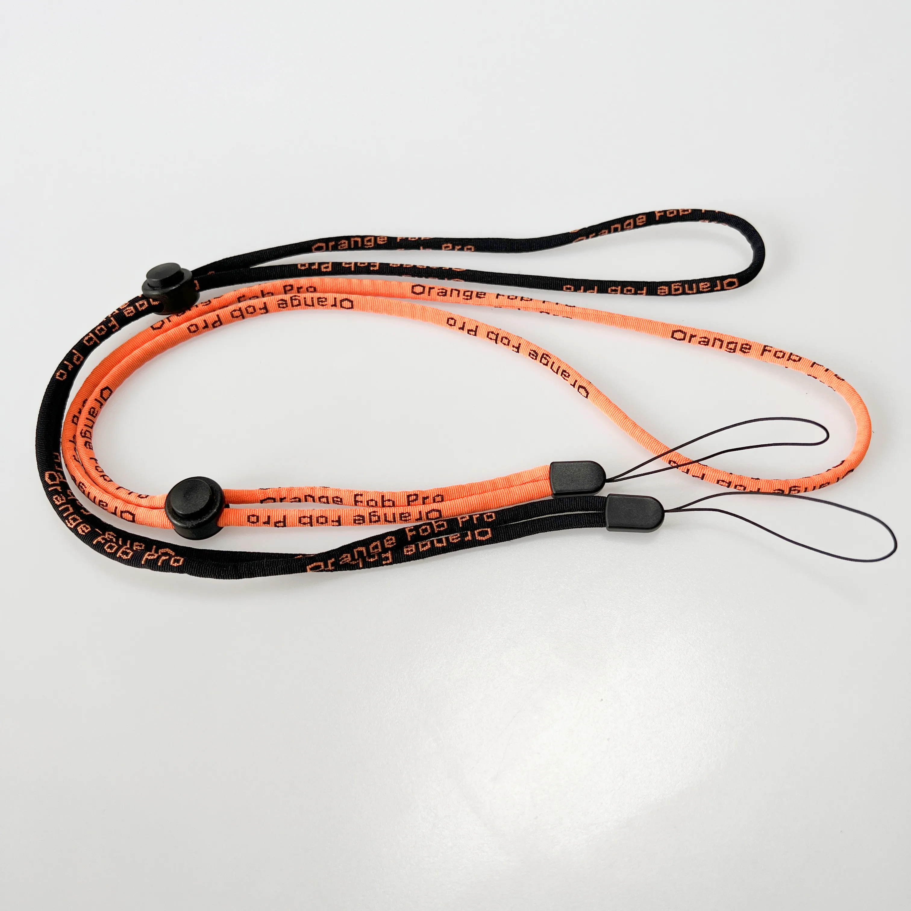 Custom high quality Wholesale Promotional universal adjustable cheap polyester woven round rope Personalized neck strap lanyards