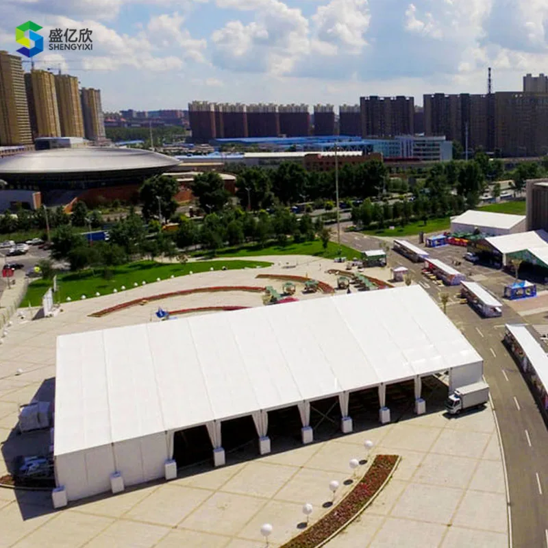 Outdoor Luxury Large White Aluminum Warehouse Marquee PVC Roof Waterproof Frame Exhibition Storage Tent Wedding Party  Tent