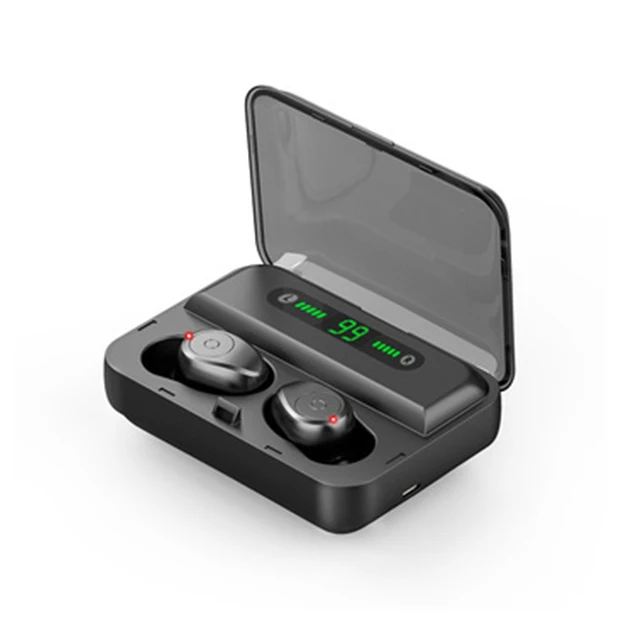 For Mobile Phone Mini LED Digital Display BT TWS Handsfree Wireless Earphones