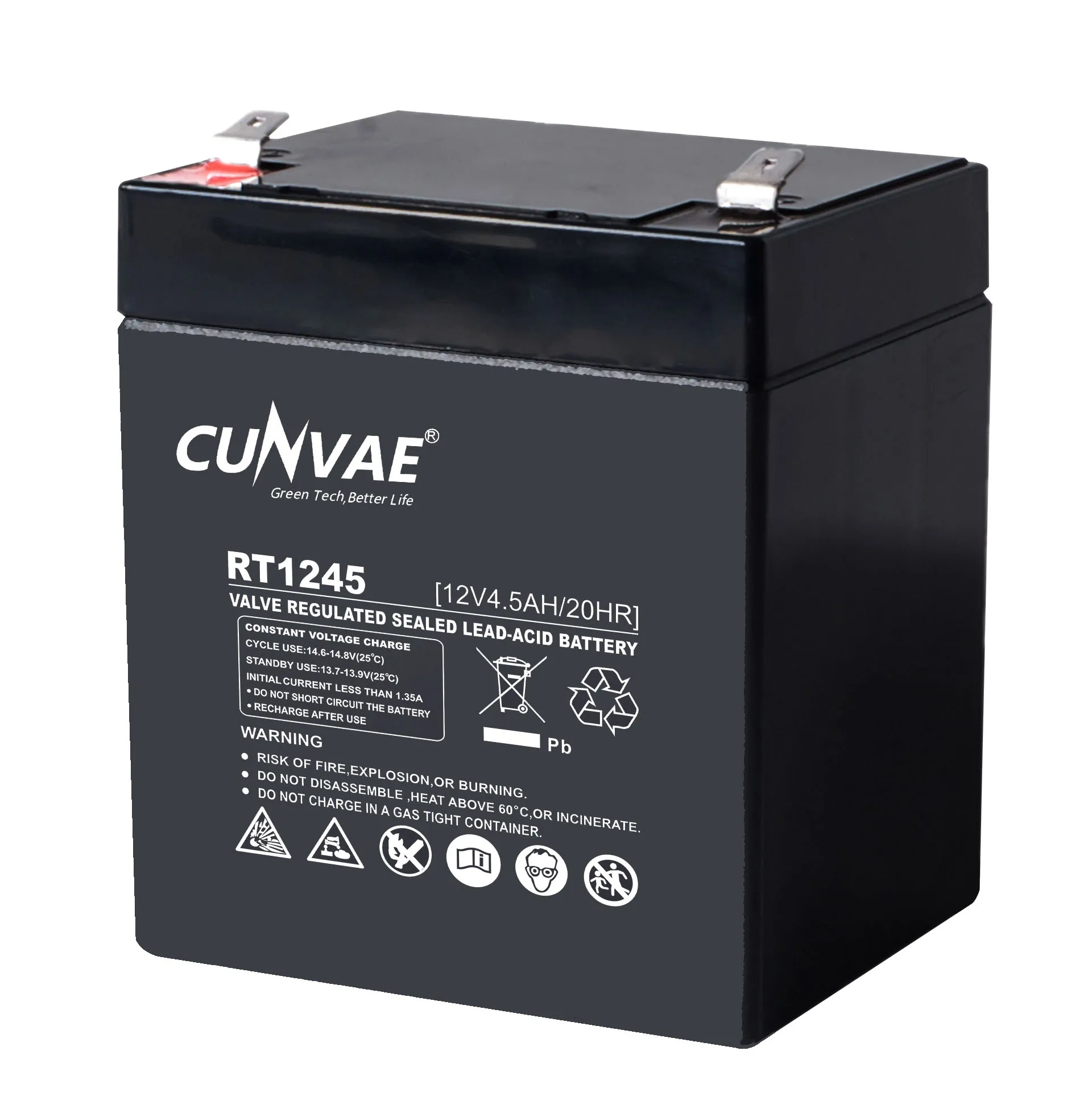 Заводская распродажа 12v4.5ah перезаряжаемая Необслуживаемая Солнечная свинцово-кислотная батарея глубокого цикла