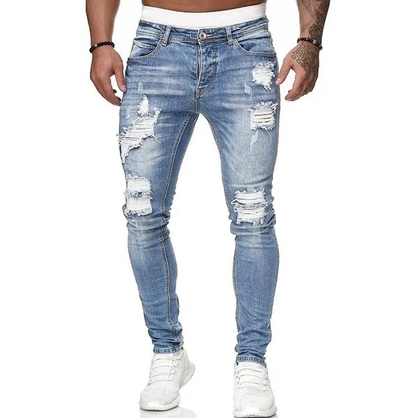 OEM/ODM Mens Street Wear Jeans Plain Jeans Men, Men Fitted Jeans, Ripped Skinny Jeans Men