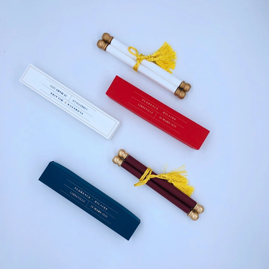 
Custom Scroll invitation card business invitation card wedding invitations luxury with elegant box 