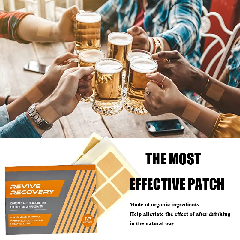 Original Manufacturer Alcohol Recover Hangover Patch  Transdermal Patch for Refreshing Keep The Day-After Awake OEM Wholesale