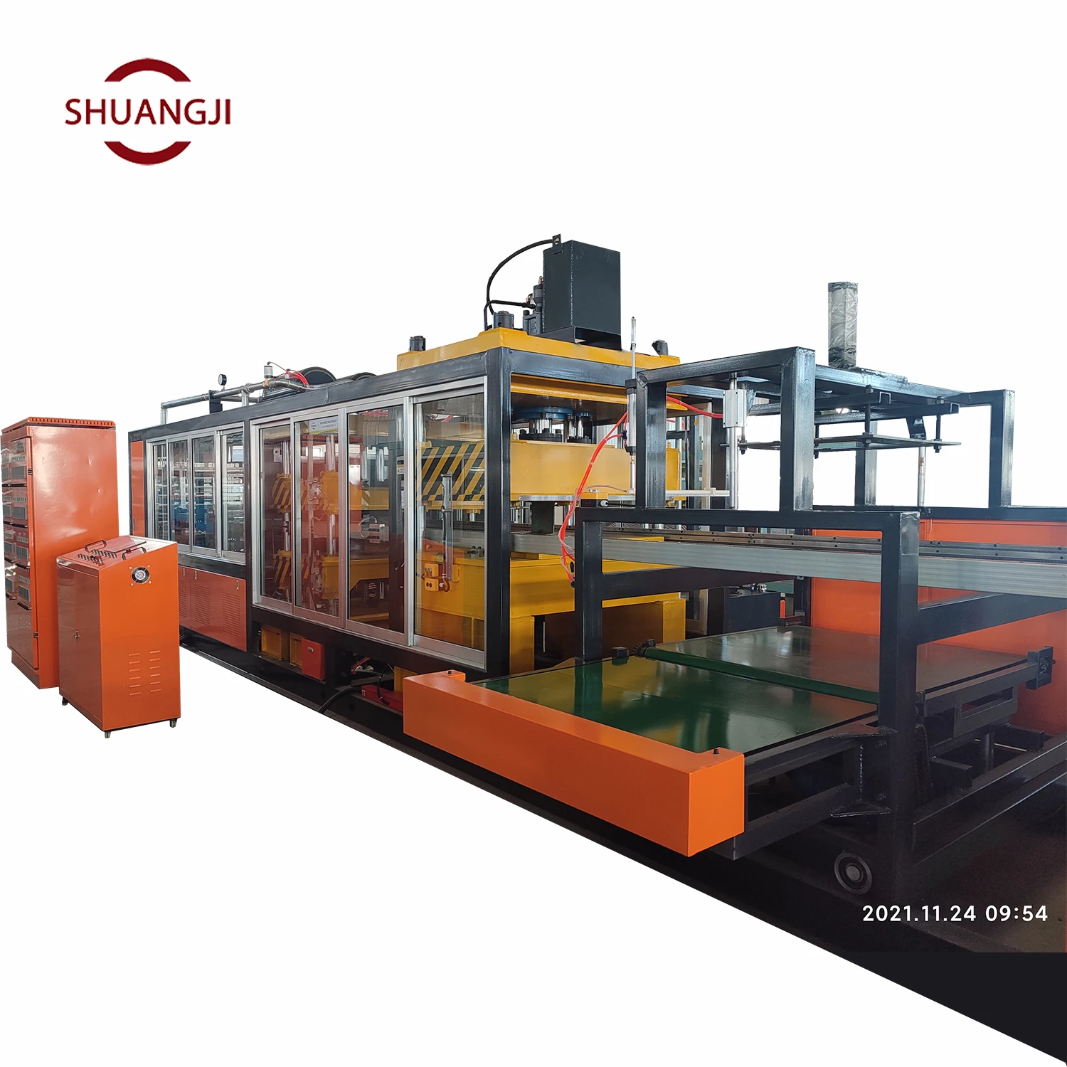 full auto ps foam fast food box vacuum forming machine