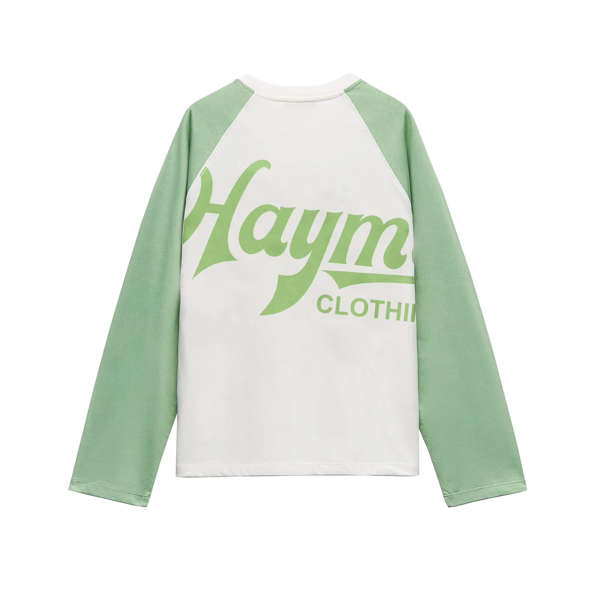 T Shirt For Men Long Sleeve Green Printing T Shirt Unisex High Quality Custom Heavyweight T-shirt