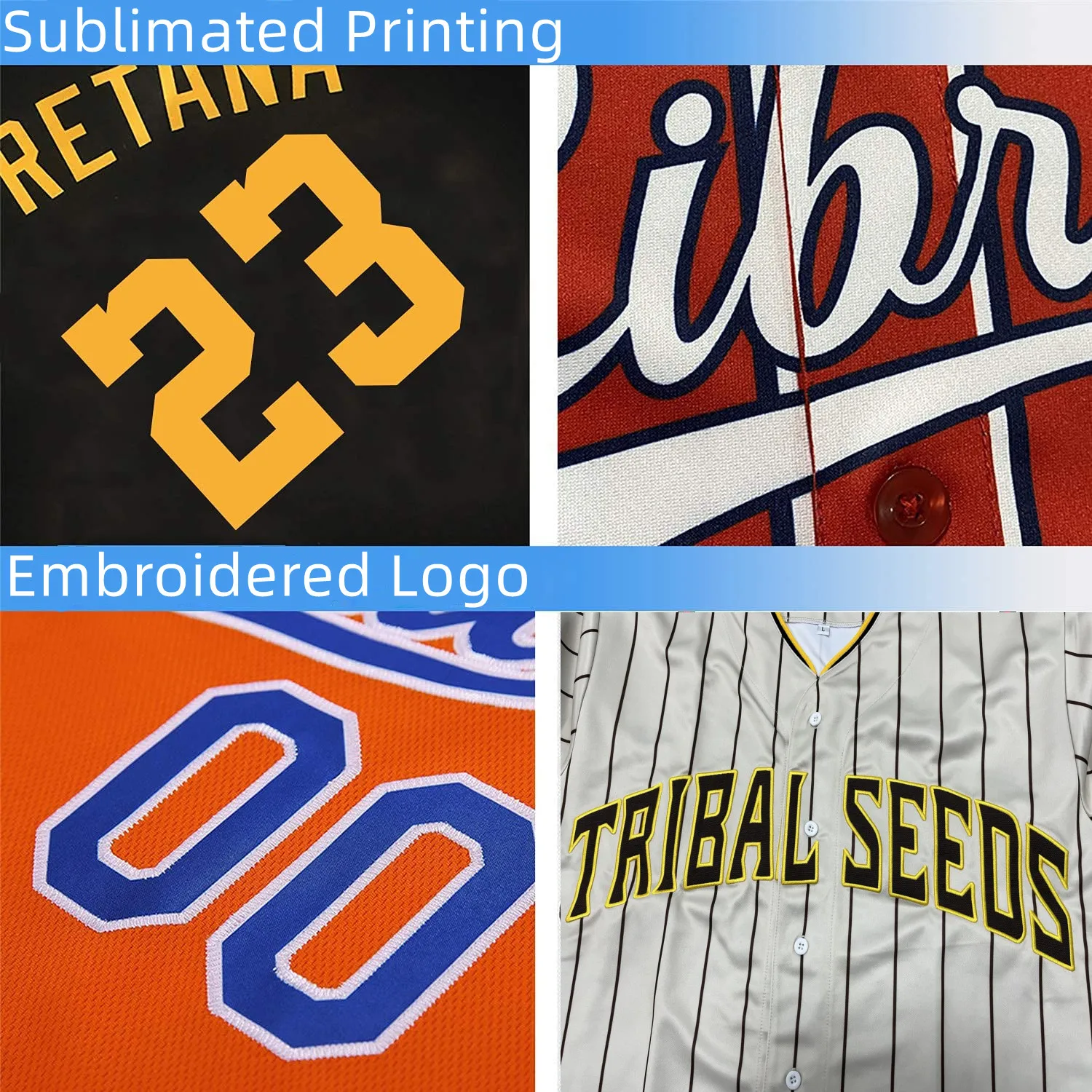 Custom Logo ODM Your Own Baseball Jersey Sublimation Printing Embroidered Baseball Full Buttons Jersey Full Customized